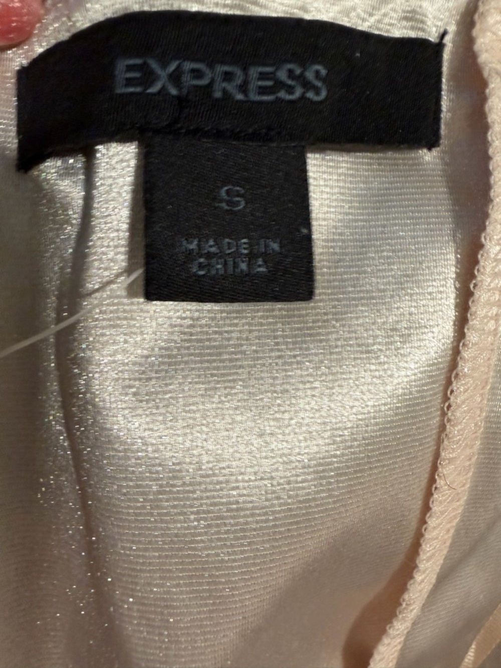 Express Black Lace Strapless Corset Top with Blush Lining - Picture 7 of 11